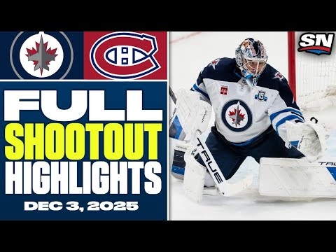 Winnipeg Jets at Montreal Canadiens | FULL Shootout Highlights - December 3, 2025