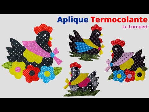 Aprenda como fazer aplique com termocolante para pano de prato e itens de cozinha - Lu Lampert