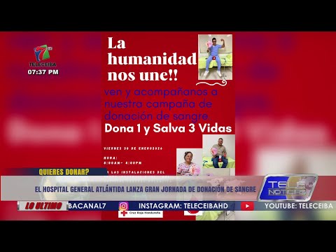 Hospital General Atlántida de La Ceiba lanza gran jornada de donación de sangre