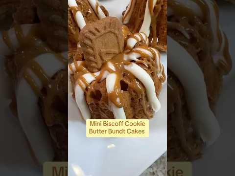 Coming Soon: How to Make Nothing Bundt Cakes Mini Biscoff Cookie Butter Bundlets 🍪✨ #shorts