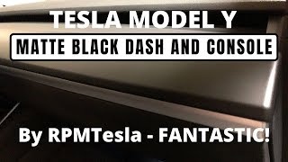 MODEL Y - Matte Black Dash and Console Molded Plastic by RPMTesla - FANTASTIC!