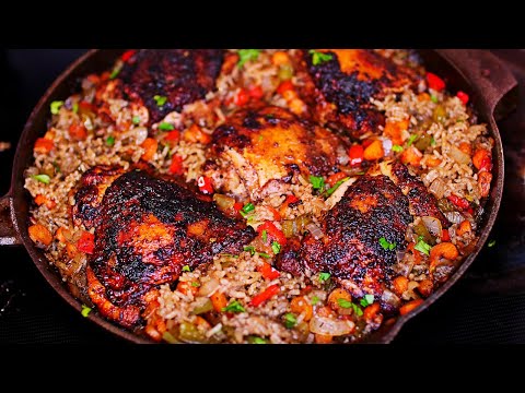 Jerk Chicken and Rice Recipe - Easy One Pan Chicken and Rice