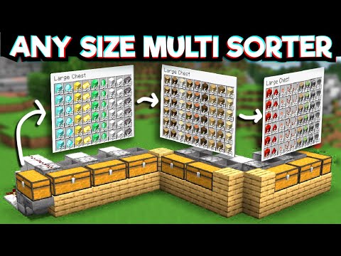 Minecraft MULTI Item Sorting System: Easiest, Expandable
