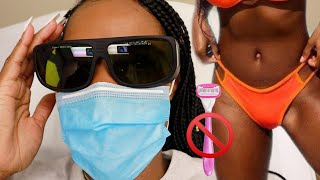 MY BRAZILIAN LASER HAIR REMOVAL JOURNEY| DARK SKIN