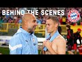 Discussion inside, old companions & lots of rain | FC Bayern vs. Manchester City | Behind the Scenes