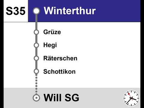 Thurbo-Ansagen | Begrüßungsansage der S35 nach Wil SG 