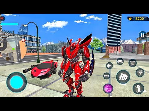 Red Mirage Multiple Transformation Jet Robot Car Game 2020 - Android Gameplay