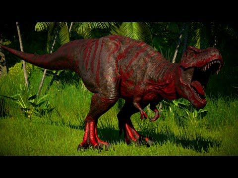 Blood T-Rex Vs Blood Indominus Rex Vs Blood Indoraptor - Jurassic World Evolution Breakout and Fight