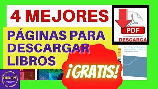 ✅🥇🔥4 MEJORES PÁGINAS (SITIOS) para DESCARGAR LIBROS🔥GRATIS🔥PDF🔴EPUB (COMPLETOS)🔴💯 LEGALMENTE🔥2022