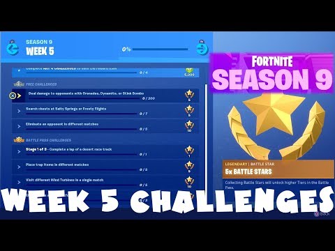 (Chapter 1) ALL Week 5 Season 9 Challenges Guide - Fortnite Battle Royale (2019)