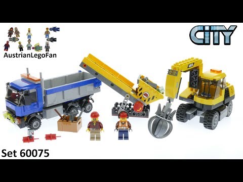 Vidéo LEGO City 60075 : L'excavatrice et le camion