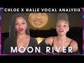 @chloexhalle singing Moon River, @SamJohnsonVoice (a voice teacher) reacting