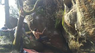 Video thumbnail of Eskailera, 7c. Jaizkibel