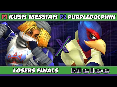 S@X 523 Losers Finals - Kush Messiah (Sheik, Marth) Vs. PurpleDolphin (Falco) Smash Melee - SSBM