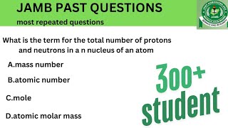 Jamb past questions on atomic structure and chemical bonding