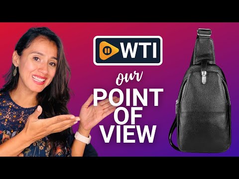 DK86 Genuine Leather Sling Bag for Women Crossbody Purse Travel Chest Backpack Daypack - Black - WTI product video review