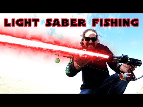 LIGHT SABER Fishing!! INSANE Results! HUGE Fish! Star Wars Beaming Pike 101 EASY / SCARY