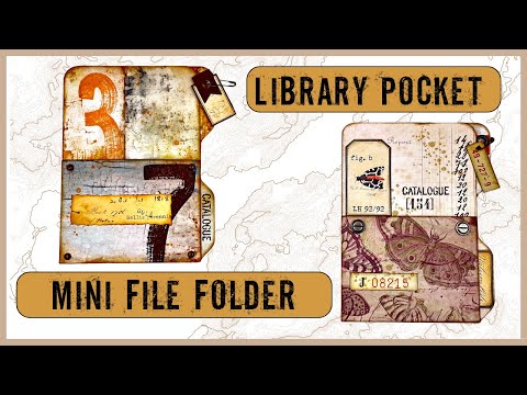 Crafting Magic: One Paper, Two Projects - Library Card Pocket & Mini File Folder Hybrid!