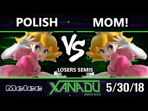 S@X 252 SSBM - Polish (Peach) Vs. MOM! (Sheik) - Smash Melee Losers Semis