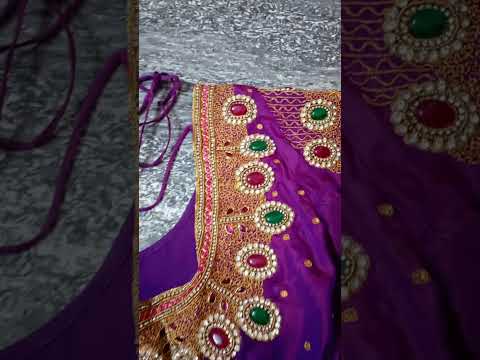 Beautiful heavy aari work blouse design