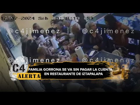 Familia de 20 miembros cena en restaurante de Iztapalapa... ¡y se va sin pagar la cuenta!