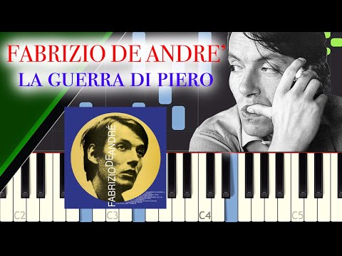 Fabrizio De André - La Guerra di Piero (Tutorial Piano) (Synthesia)