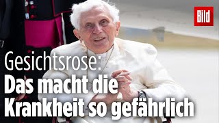 Papst Benedikt nach seiner Regensburg-Reise schwer an einer Gesichtsrose erkrankt