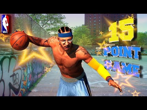 NBA 2K15 MyPark 3v3 - My FIRST 15pt GAME @ The Park