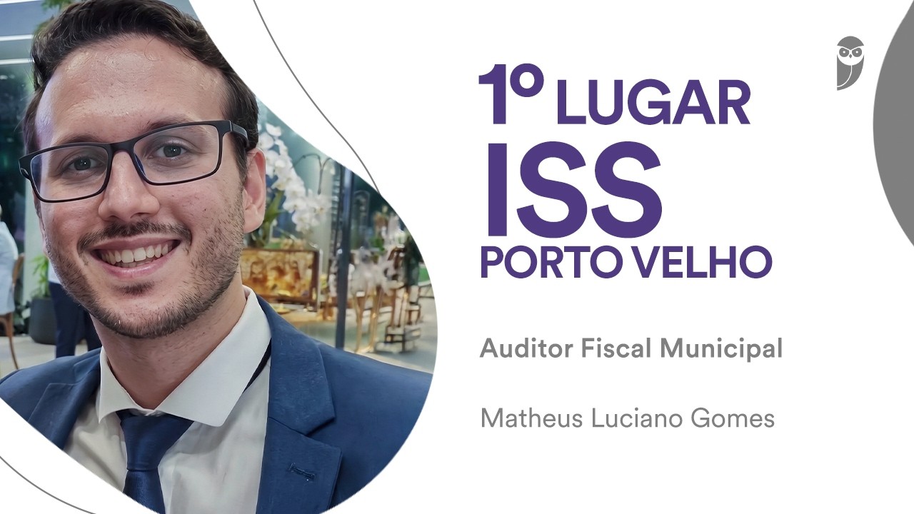 ISS Porto Velho: Matheus Gomes, aprovado em 1º lugar para Auditor Fiscal