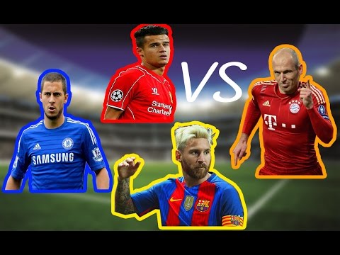 Top Football Players ● Messi vs Hazard vs Coutinho vs Robben