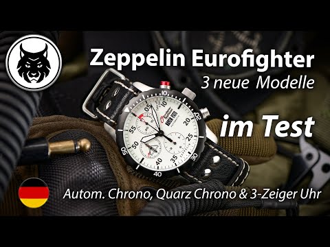 ZEPPELIN Eurofighter Automatic Chronograph 72185 Test  (72985 & 7268M3_set) - 4K - WATCHDAVID