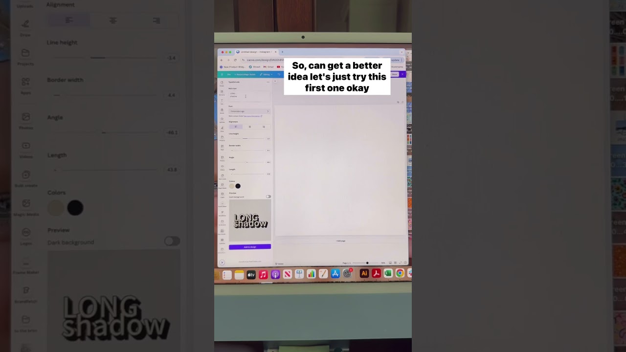 COOL NEW CANVA APP Have you seen lettering that looks like it has a long tail extending out and tho