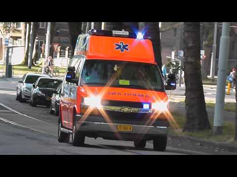 [Archief] Compilatie 13-117 Chevrolet Ambulance met Spoed onderweg in Amsterdam naar meldingen