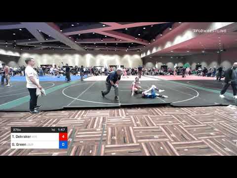 97 Lbs Quarterfinal - Tyler Dekraker, Integrity Wrestling Club Vs Gregory Green, Journeymen Wrestl