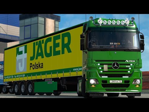 ETS2 1.28 public beta GreatPoland 1.2.0  Mercedes Actros MP2 Lodz - Bialystok