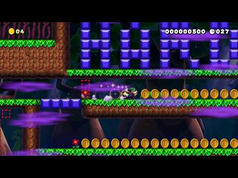 森を駆け抜ける ! on🡒Easy? off🡒Hard?【30s】 by ☆Mii★ - Super Mario Maker 2 - No Commentary 1bz