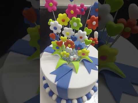 easy fondant flowers 🌹 🌹 🌹 cake#shortvideo ##
