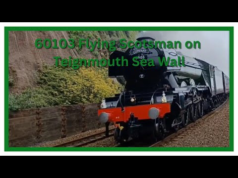 THE FLYING SCOTSMAN with a few trains at the Teignmouth sea wall