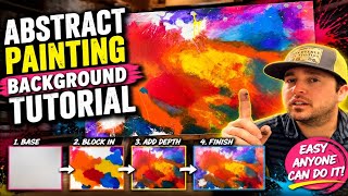 Paint a Stunning Abstract Background in 3 Hours | Full Tutorial