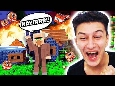 TNT İLE KÖYÜ PATLATTIM 💥 Minecraft 91