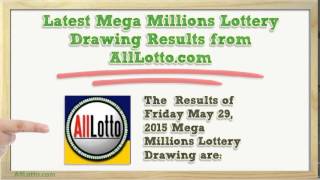 Mega Millions Lottery Drawing Results for May 29, 2015