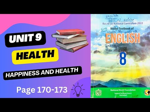 Class 8 English unit 9 Happiness and Health | Page 170-173 | Full exercise | NBF 2022
