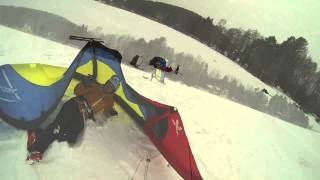 preview picture of video 'snowkiting, Muuratsalo 2014'