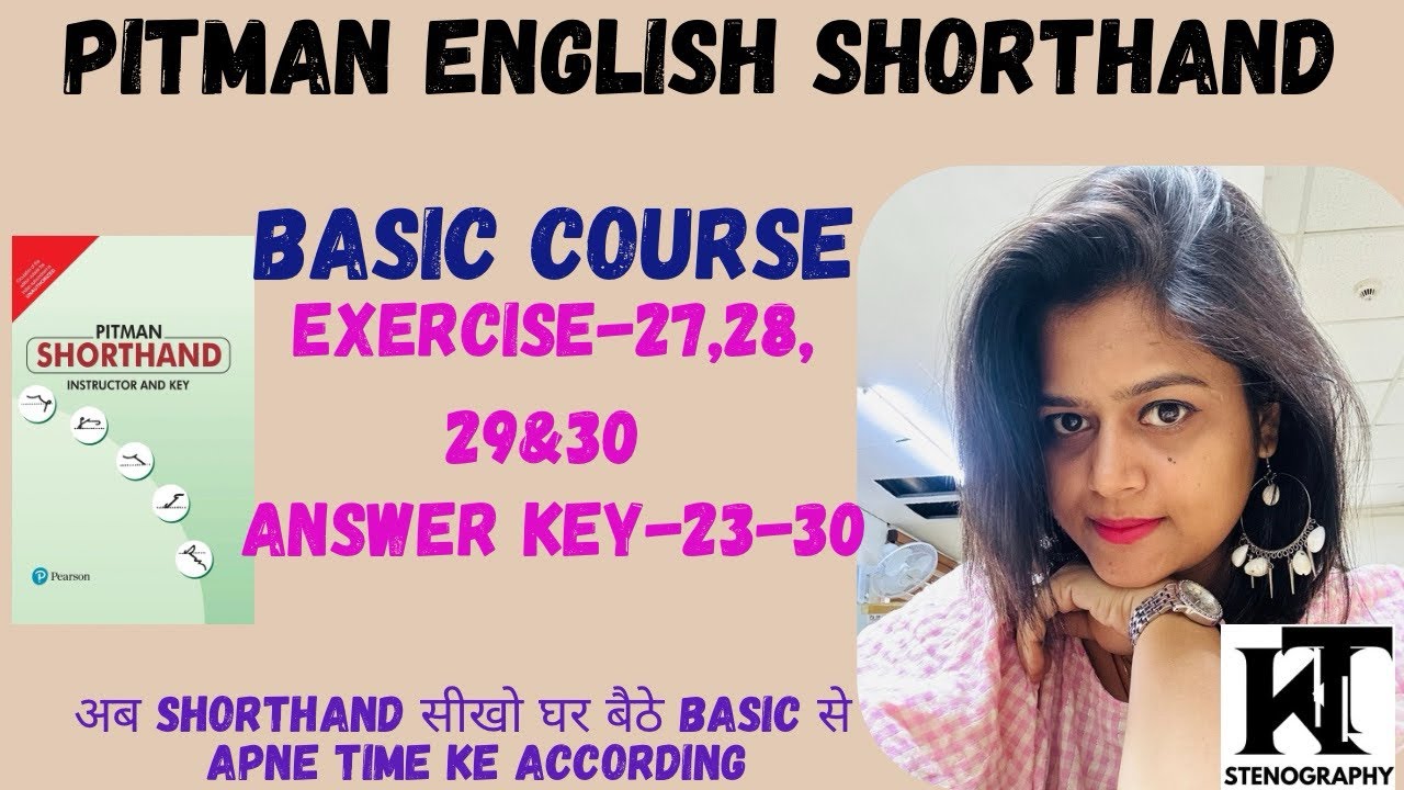 Pitman English Shorthand| Basic course| BasictoAdvance| Beginners| KTstenography
