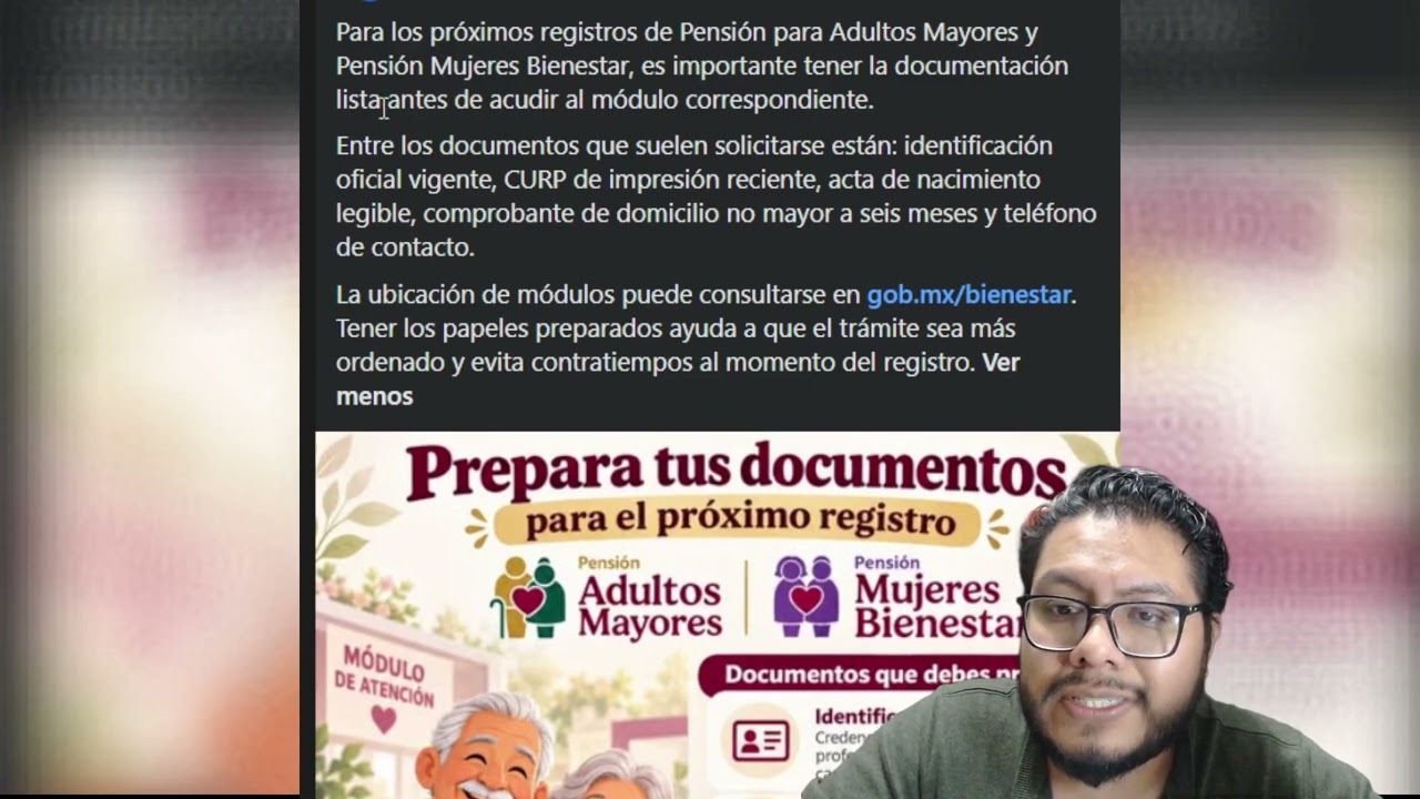 mujeres 60 a 64 años, adultos mayores, documentos para el registro en octubre a la pension bienestar