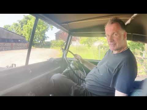 motodrome 1950 land rover series 1 80in for sale starting, idling, driving