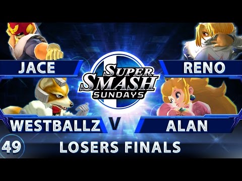 SSS 49 - Jace & Westballz (Blue) vs. Reno & Alan (Green) - SSBM Losers Finals - Smash Melee