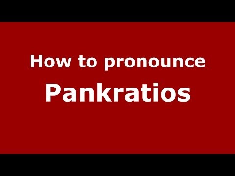How to Pronounce Pankratios - PronounceNames.com