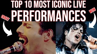 TOP 10 MOST ICONIC LIVE PERFORMANCES (TUPAC, QUEEN, BIGGIE, MICHAEL JACKSON, KANYE WEST AND MORE)