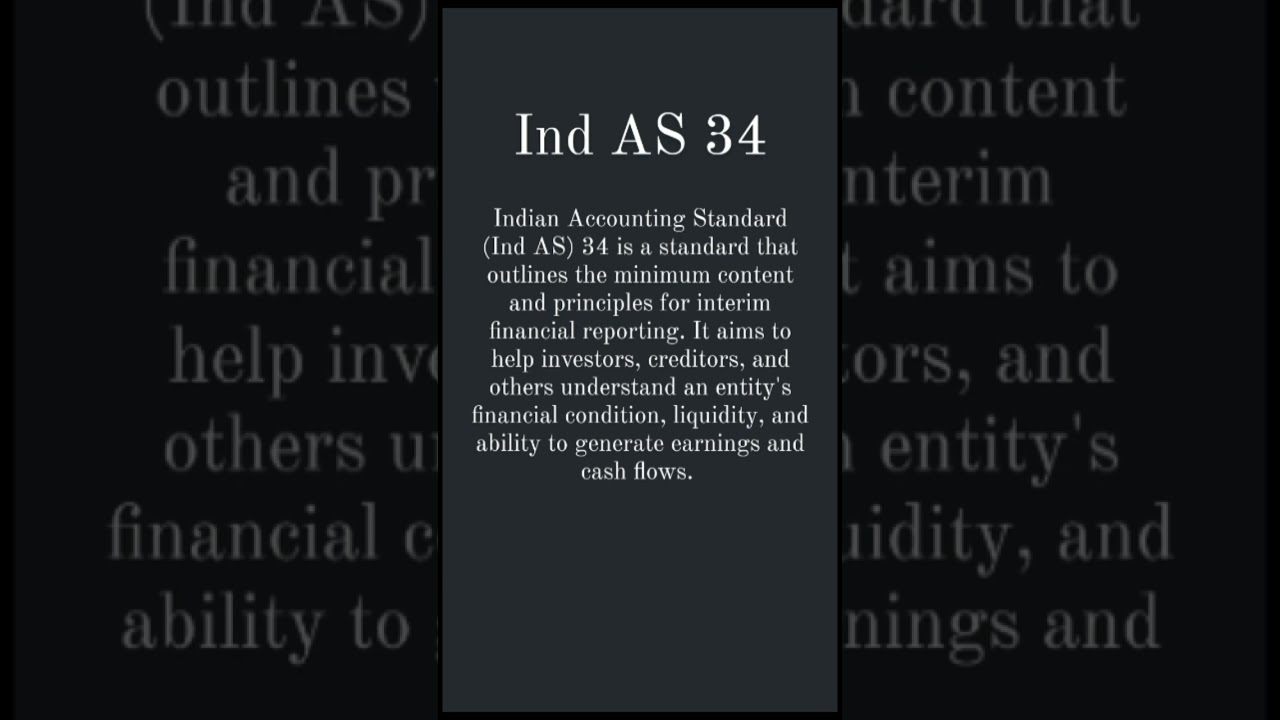 Ind AS 34/ Meaning of Indian Accounting Standard 34 (Part 33)👍 #accountingstandard #ugcnetpaper2